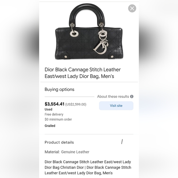 ‼️SOLD‼️Authentic Cannage lady Dior east west bag - Picture 14 of 15